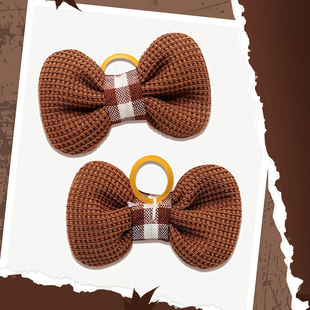 10PCS Archi per capelli per cani Elastici per animali domestici Cane di piccola taglia Gatto Bowknot Cani carini Archi per cani Toelettatura Accessori per animali domestici per cani di piccola taglia