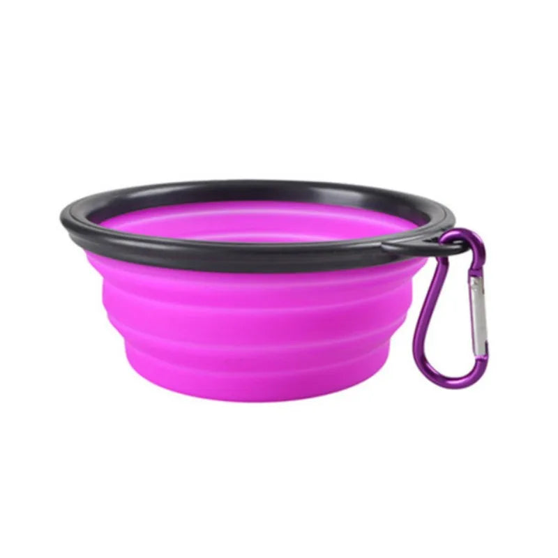 Ciotola portatile per alimenti per animali domestici Ciotola durevole in TPR Cibo per cani e gatti Ciotola pieghevole in silicone per animali domestici Ciotola portatile per alimenti per acqua all'aperto da viaggio