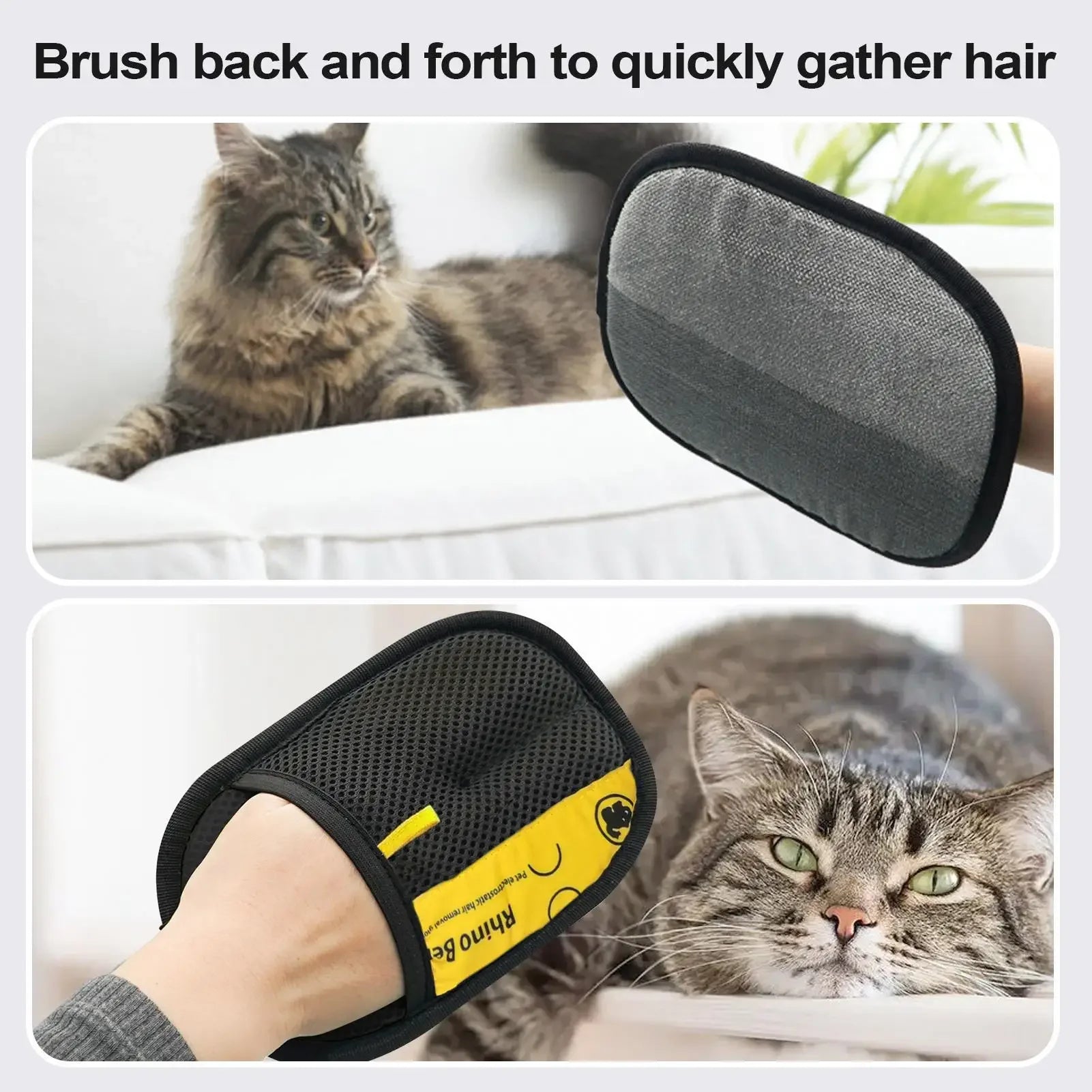 Guanti per depilazione elettrostatica per animali domestici Guanti per spazzole per depilazione per cani e gatti Guanti adesivi per capelli Tappeto Abbigliamento Spazzola per la pulizia dei capelli