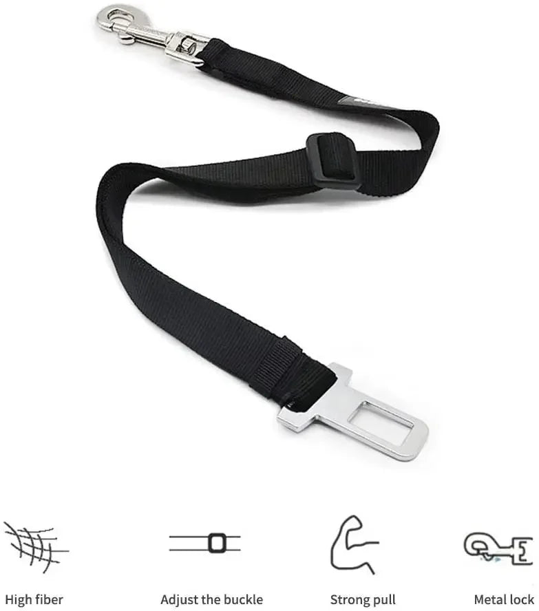 Cintura di Sicurezza Regolabile per Cani e Gatti da Auto, Imbracatura per Animali Domestici, Clip di Sicurezza, Collare per Cani, Accessori per Cani