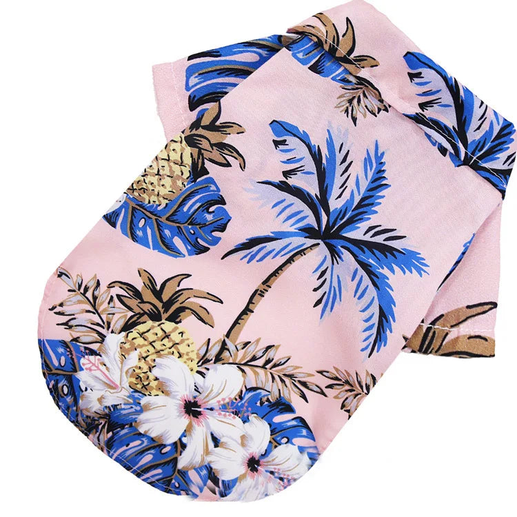 Abbigliamento Estivo per Cani Stile Hawaiano, Magliette da Spiaggia per Cani di Piccola e Media Taglia, Vestiti per Cuccioli e Gatti, Ropa Perro per Carlino e Bulldog Francese