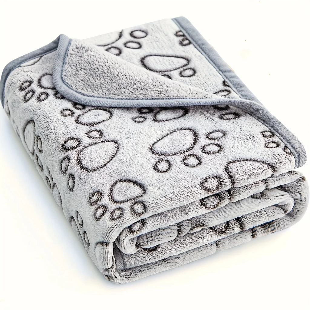 1 pezzo di coperte per cani ultra morbide con stampa di zampe - lavabili in lavatrice, comode cuscini per animali domestici per uso interno ed esterno - Ideale per piccole a La