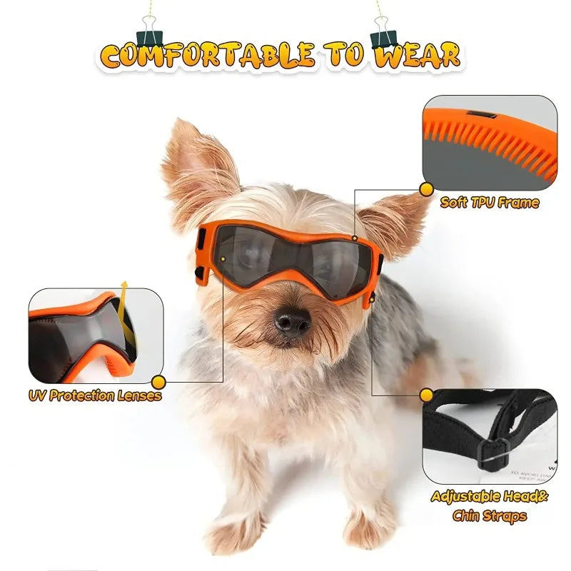 Accessori per Animali Domestici, Occhiali da Sole con Protezione UV per Cani, Occhiali per Gatti e Cani di Piccola e Media Taglia, Cinghie Regolabili