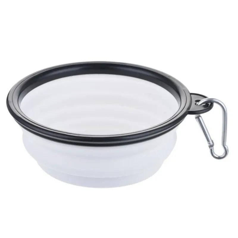 Ciotola portatile per alimenti per animali domestici Ciotola durevole in TPR Cibo per cani e gatti Ciotola pieghevole in silicone per animali domestici Ciotola portatile per alimenti per acqua all'aperto da viaggio