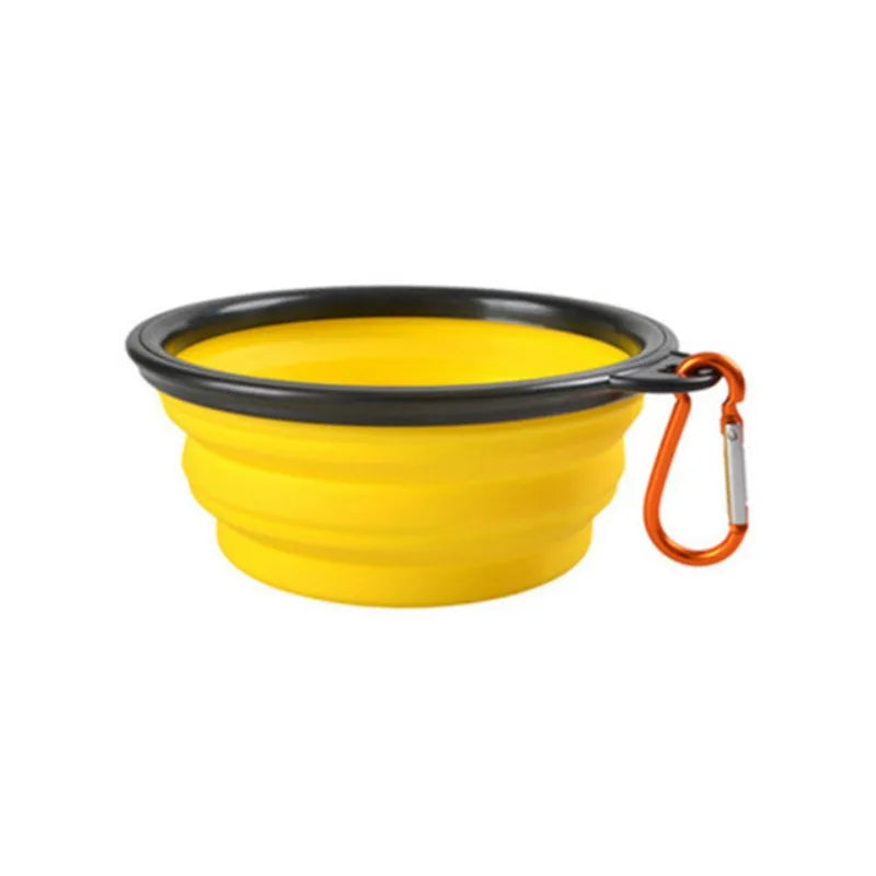 Ciotola portatile per alimenti per animali domestici Ciotola durevole in TPR Cibo per cani e gatti Ciotola pieghevole in silicone per animali domestici Ciotola portatile per alimenti per acqua all'aperto da viaggio
