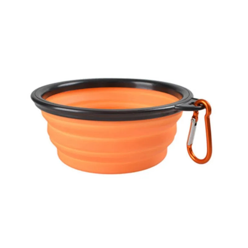 Ciotola portatile per alimenti per animali domestici Ciotola durevole in TPR Cibo per cani e gatti Ciotola pieghevole in silicone per animali domestici Ciotola portatile per alimenti per acqua all'aperto da viaggio