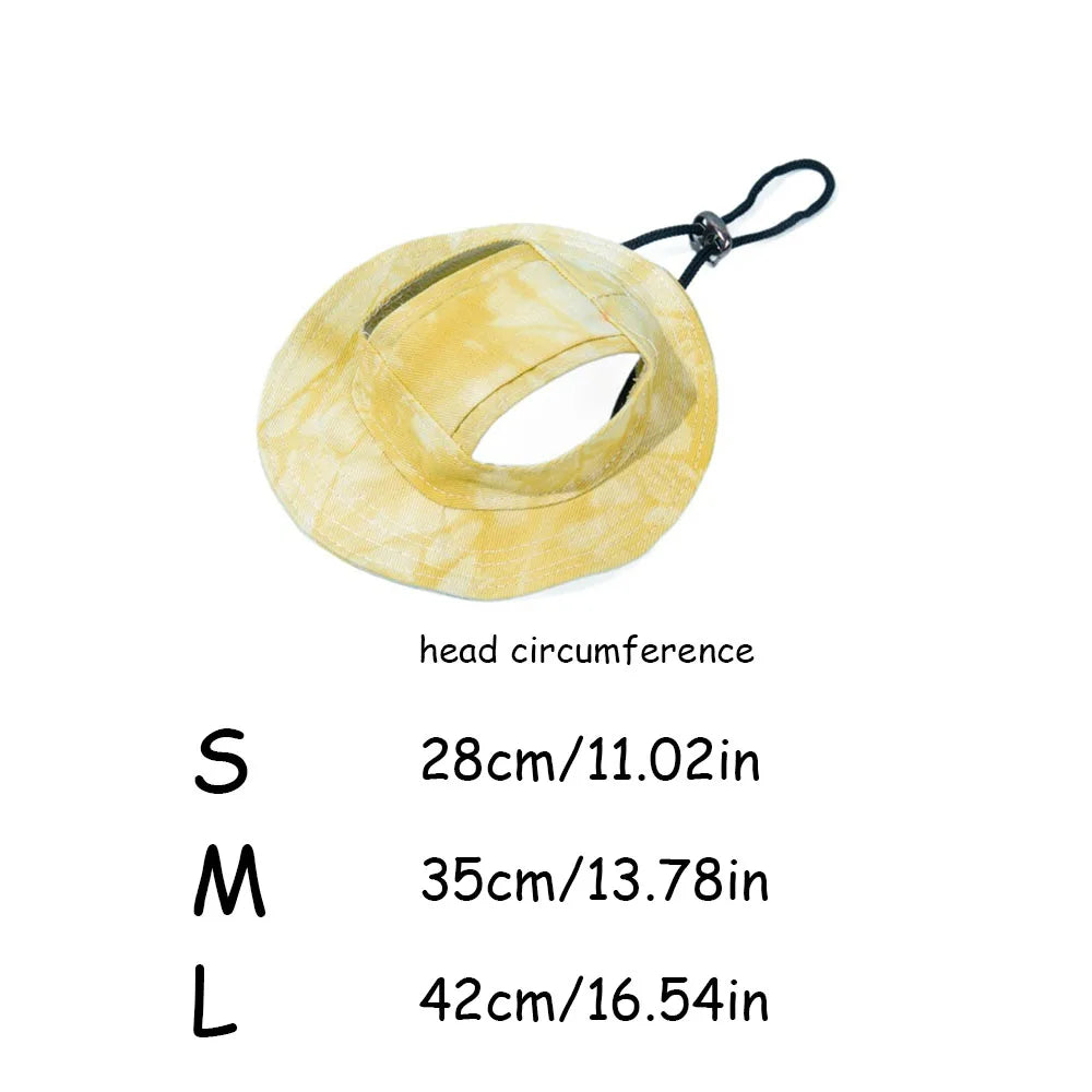 Cappello Estivo per Gatti con Fori per le Orecchie - Simpatico Cappello da Pescatore per Gattini, Protezione UV, Traspirante, Cappello Parasole per Esterni per Gatti
