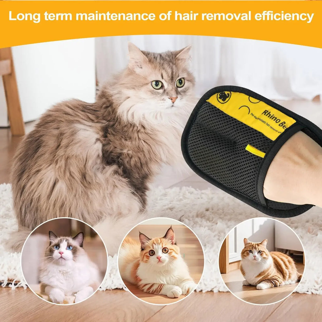 Guanti per depilazione elettrostatica per animali domestici Guanti per spazzole per depilazione per cani e gatti Guanti adesivi per capelli Tappeto Abbigliamento Spazzola per la pulizia dei capelli