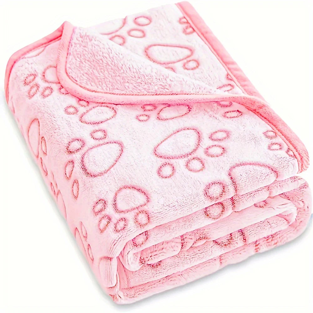 1 pezzo di coperte per cani ultra morbide con stampa di zampe - lavabili in lavatrice, comode cuscini per animali domestici per uso interno ed esterno - Ideale per piccole a La