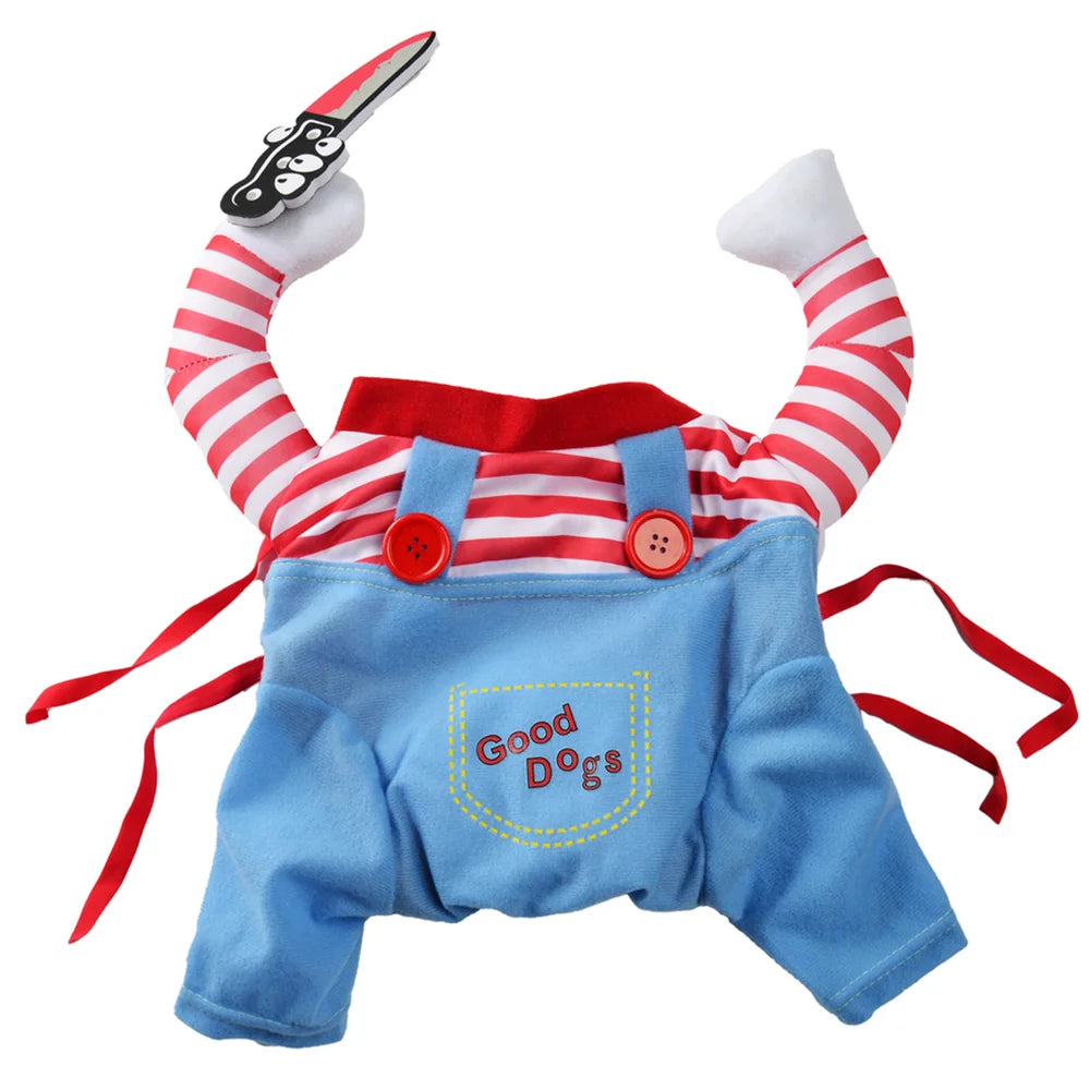Vestiti per cani divertenti di Halloween Cani di taglia piccola, media e grande Gatto Cosplay Animali domestici Dress Up Pullover per cuccioli Chihuahua Costume Party Abiti per animali domestici
