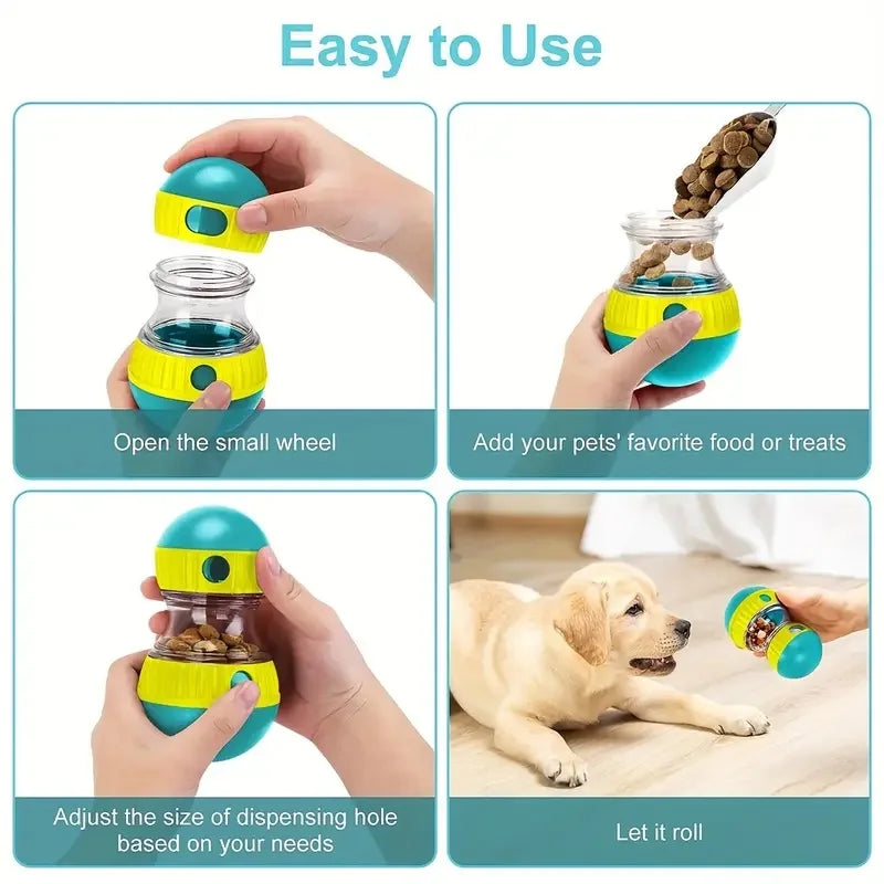 Giocattolo interattivo per dispenser di snack per cani, adatto a tutti i tipi di mangiatoie lenti, giocattoli in plastica per animali domestici, che portano un divertimento e un pranzo sano