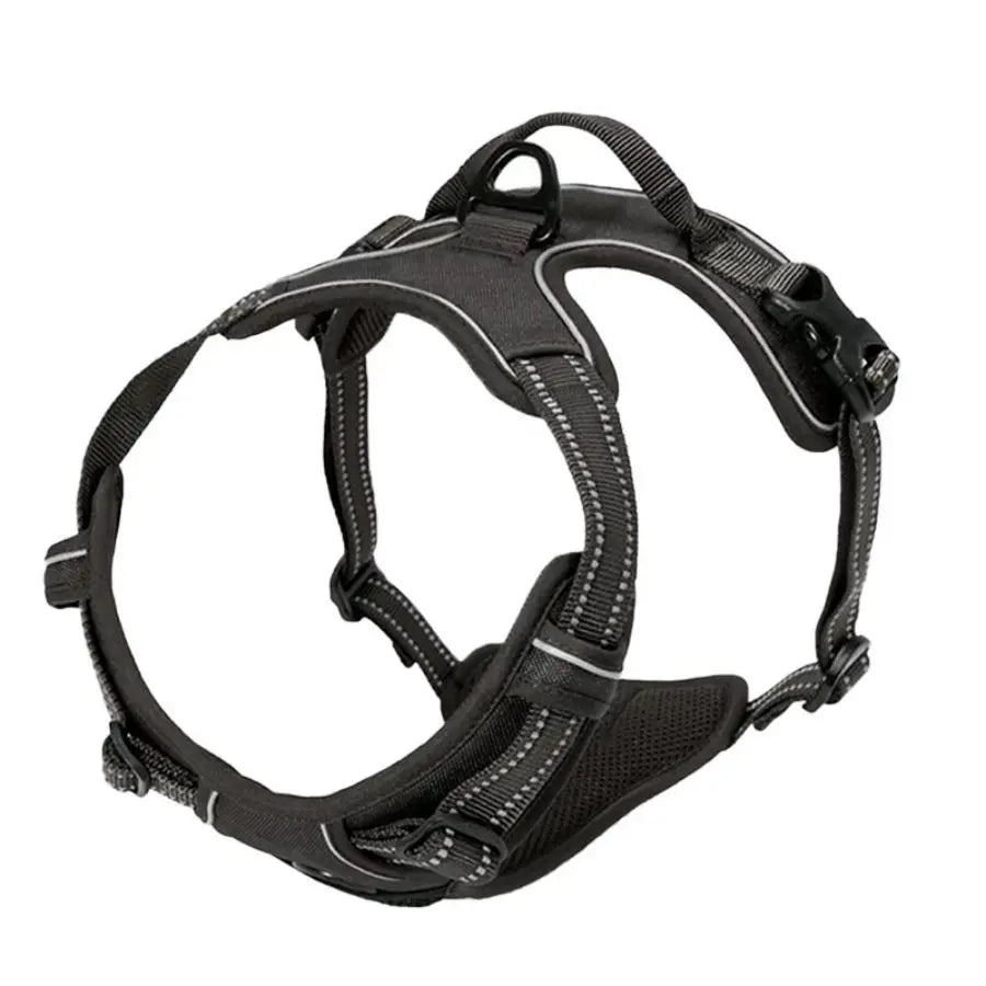 Pettorina per cani senza tirare, clip frontale, resistente, riflettente, facile da controllare, per passeggiate di cani di taglia grande