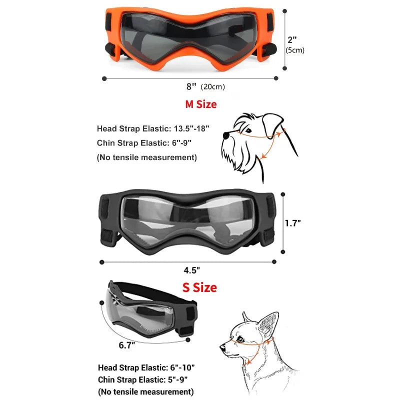 Accessori per Animali Domestici, Occhiali da Sole con Protezione UV per Cani, Occhiali per Gatti e Cani di Piccola e Media Taglia, Cinghie Regolabili