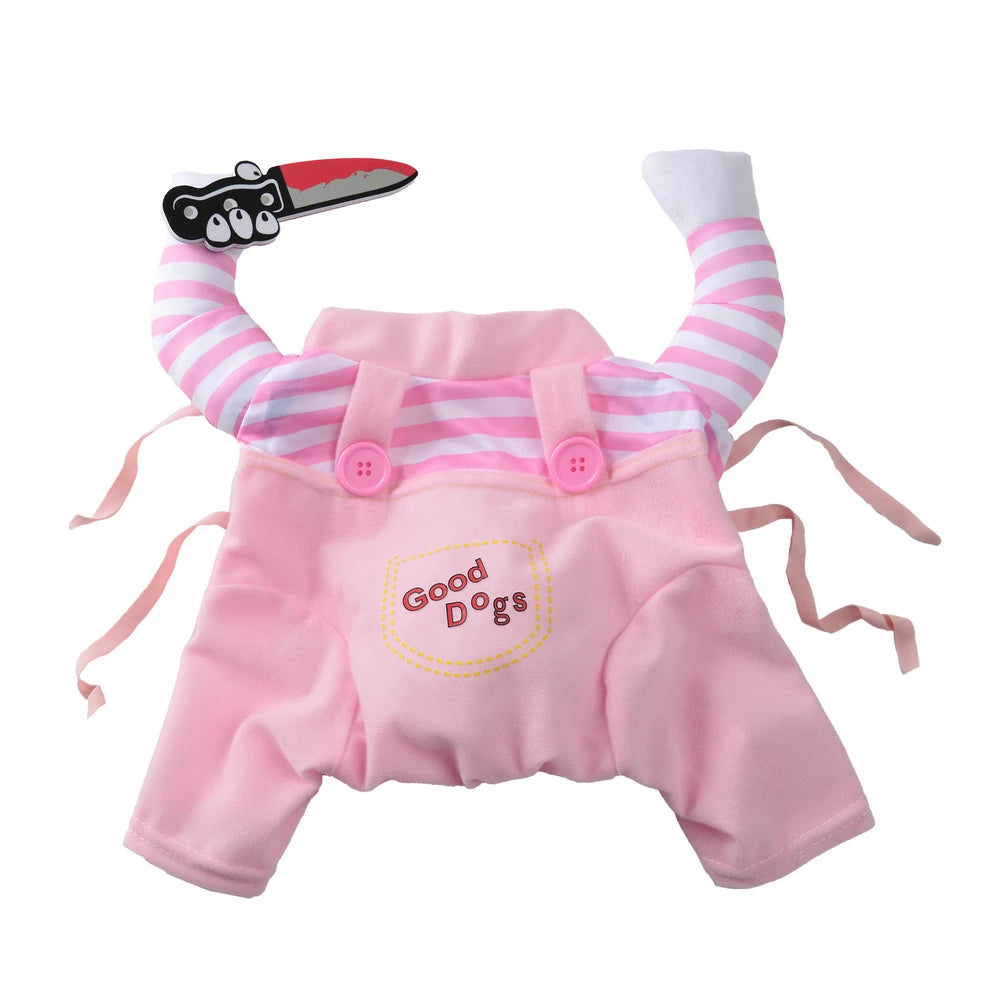 Vestiti per cani divertenti di Halloween Cani di taglia piccola, media e grande Gatto Cosplay Animali domestici Dress Up Pullover per cuccioli Chihuahua Costume Party Abiti per animali domestici