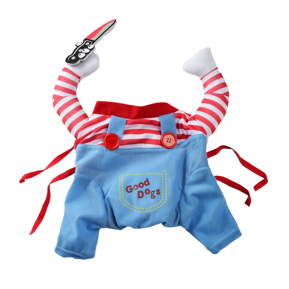 Vestiti per cani divertenti di Halloween Cani di taglia piccola, media e grande Gatto Cosplay Animali domestici Dress Up Pullover per cuccioli Chihuahua Costume Party Abiti per animali domestici