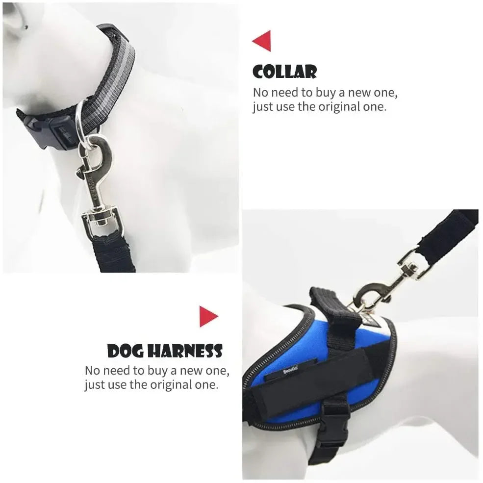 Cintura di Sicurezza Regolabile per Cani e Gatti da Auto, Imbracatura per Animali Domestici, Clip di Sicurezza, Collare per Cani, Accessori per Cani