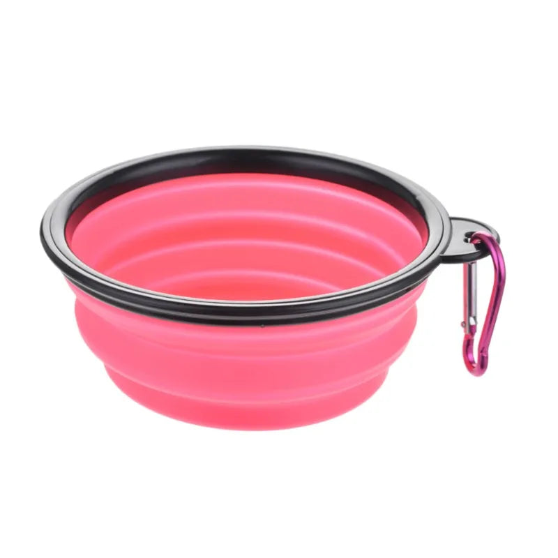 Ciotola portatile per alimenti per animali domestici Ciotola durevole in TPR Cibo per cani e gatti Ciotola pieghevole in silicone per animali domestici Ciotola portatile per alimenti per acqua all'aperto da viaggio