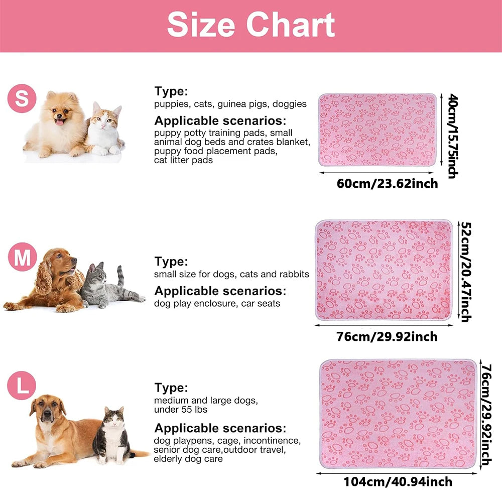 1 pezzo di coperte per cani ultra morbide con stampa di zampe - lavabili in lavatrice, comode cuscini per animali domestici per uso interno ed esterno - Ideale per piccole a La