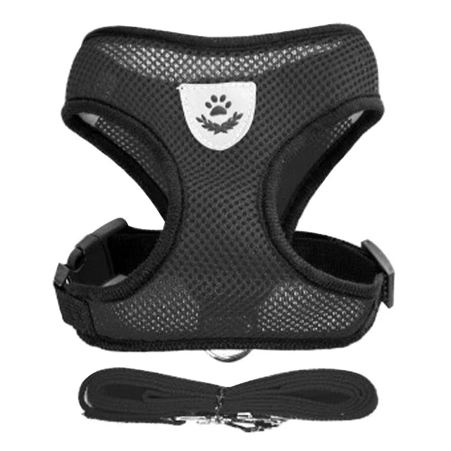 Pettorina per gatti Guinzaglio da passeggio per cuccioli Collare per cani Pettorina per cani in rete regolabile in poliestere per accessori per animali di piccola taglia e media