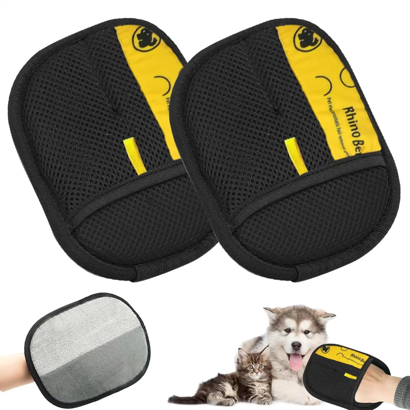 Guanti per depilazione elettrostatica per animali domestici Guanti per spazzole per depilazione per cani e gatti Guanti adesivi per capelli Tappeto Abbigliamento Spazzola per la pulizia dei capelli