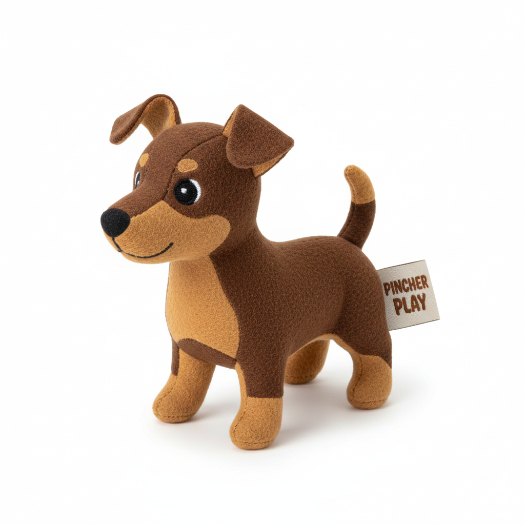 Peluche Kiki pinscher marrone